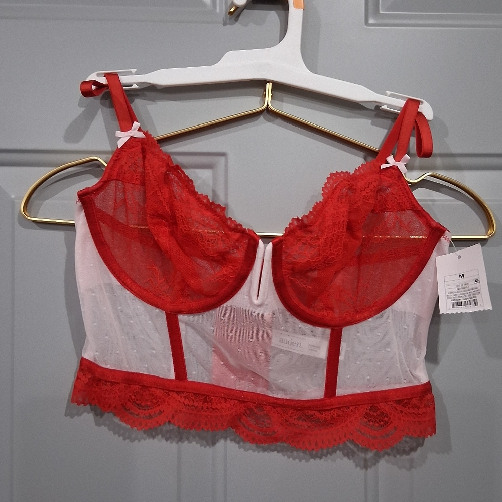 Elegant Red Lace Bralette